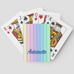 Retro Pastel Rand Mönster Casinokort
