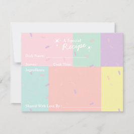 Retro Pastel Recept Card OSA Kort