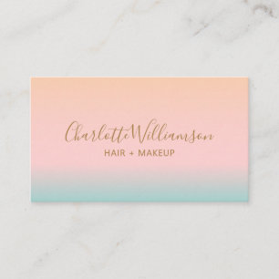 Retro Pastel Rosa Elegant för Chic av övertoning M Visitkort