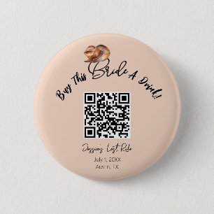 Retro Pastel Rosa Rodeo Bachelorette Party Knapp
