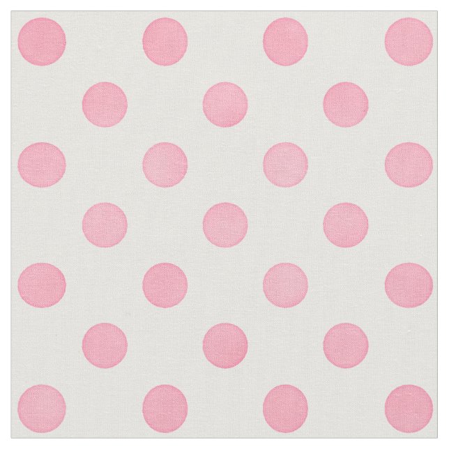 Retro pastel rosa vit polka dots mönster tyg (Närbild)