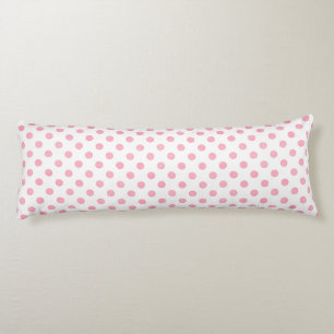 Retro pastel rosa white polka dots mönster kroppskudde