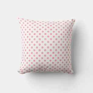 Retro pastel rosa white polka dots mönster kudde
