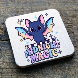 Retro Pastelcore Cute Halloween Fladdermus & Check Underlägg Papper Kvadrat