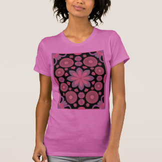 Retro Pastell Flerfärgad Mandala Symmetri T Shirt