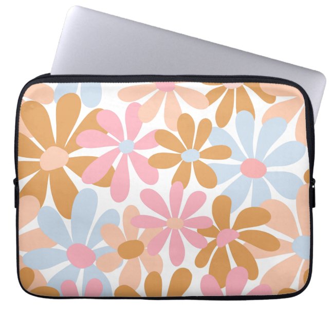 Retro Pastell Groovy Tusenskönsmönster Laptop Fodral (Framsidan)