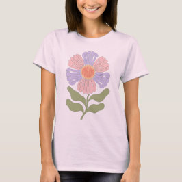 Retro Pastell "Mjuk Mama" Groovy Blomma Typografi T Shirt