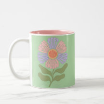 Retro Pastell "Mjuk Mama" Groovy Blomma Typografi