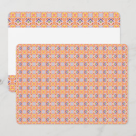 Retro Pastell Pixelmosaik Geometriskt Mönster Inbjudningar
