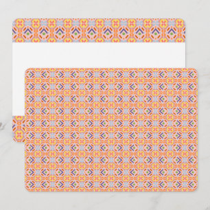 Retro Pastell Pixelmosaik Geometriskt Mönster Inbjudningar