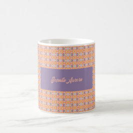Retro Pastell Pixelmosaik Geometriskt Mönster Kaffemugg