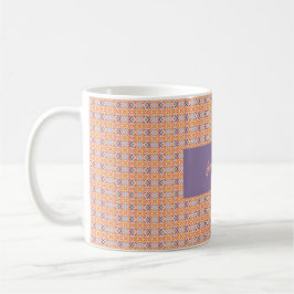 Retro Pastell Pixelmosaik Geometriskt Mönster Kaffemugg