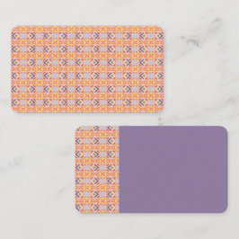 Retro Pastell Pixelmosaik Geometriskt Mönster Visitkort