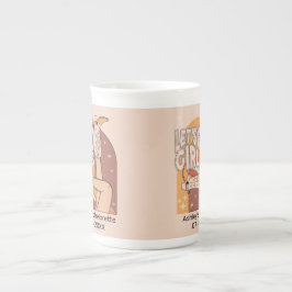 Retro pastell rosa rodeo möhipparty  benporslin mugg