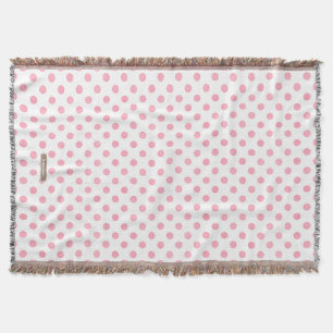 Retro pastell rosa vita prickar mönster mysfilt
