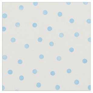 Retro pastellblått och vitt polka dots mönster tyg