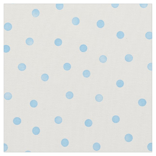 Retro pastellblått och vitt polka dots mönster tyg (Närbild)