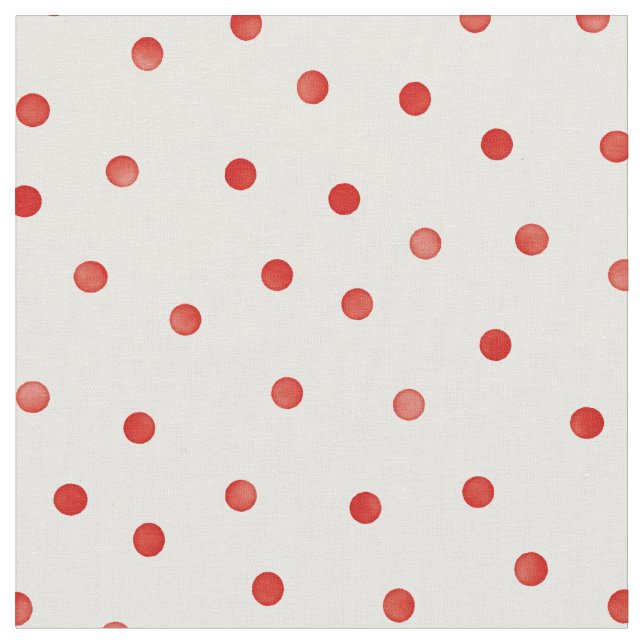 Retro pastellröd och vit polka dots mönster tyg (Närbild)