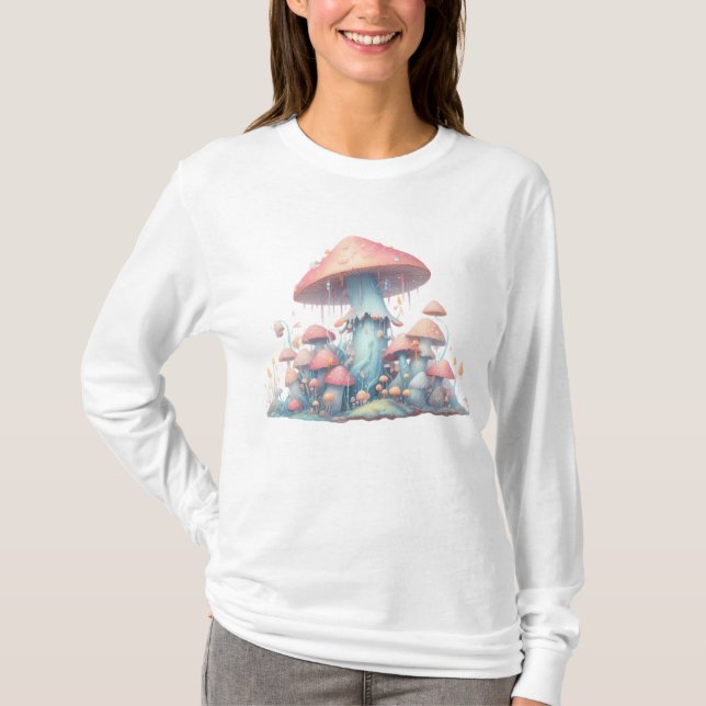 Retro-pastellsvampar med mjuk färg 02 t shirt (Framsida)