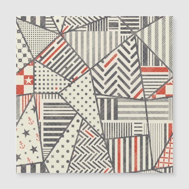 Retro Patchwork: Abstraktens geometriska design (Framsida)