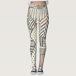 Retro Patchwork: Abstraktens geometriska design Leggings