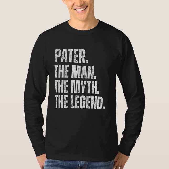 Retro Pater the Man the Myth the Legend Pops Prese T Shirt (Framsida)