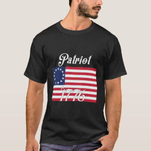Retro Patriot 1776 Vintage Betsy Ross Flagga Usa 2 T Shirt