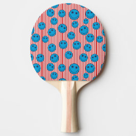 Retro Patriot Leende Ansikte Pingisracket