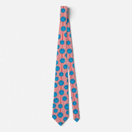 Retro Patriot Leende Ansikte Slips