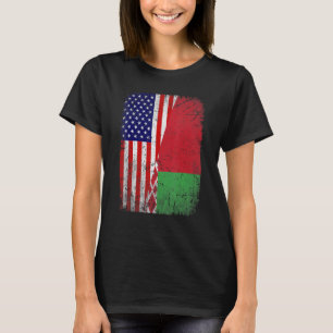 Retro Patriotic American Belarus Flagga Distress 1 T Shirt