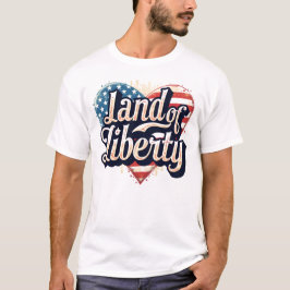 Retro Patriotic Heart Flagga Gen Z - Liberty T Shirt