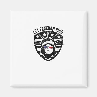 Retro Patriotic Let Freedom Ring 4 juli Magnet