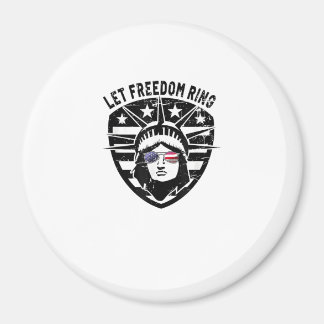 Retro Patriotic Let Freedom Ring 4 juli Magnet