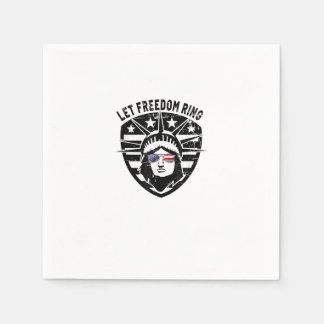 Retro Patriotic Let Freedom Ring 4 juli Pappersservett