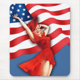 Retro Patriotic Pin-up Girl Musmatta