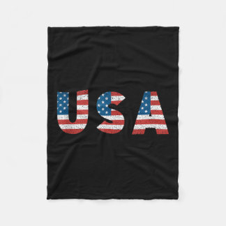 Retro Patriotic Usa National American Flagga 20th  Fleecefilt