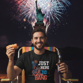 Retro Patriotisk Damfridom "Bara Här För att Knala T Shirt