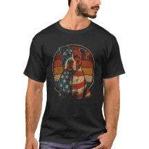 Retro Patriotisk Pit Bull - Vintage Amerikansk Hun