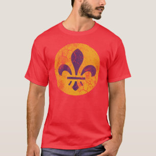 Retro patriotisk St Louis flagga Fleur De Lis Tee