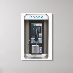 Retro Payphone-design, Vintage Telefonkiosk Konst Canvastryck
