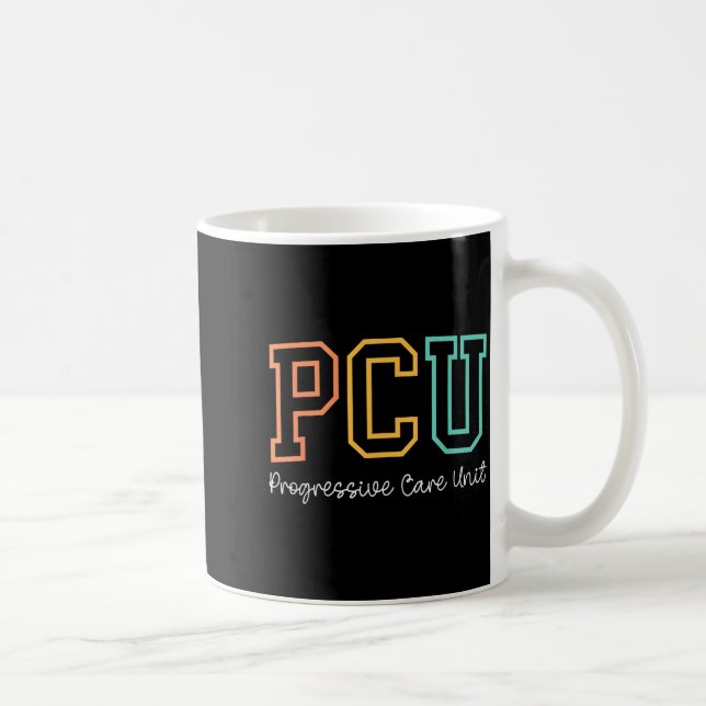 Retro Pcu Progressive Care Unit Rn Nurse Nursing W Kaffemugg (Höger)