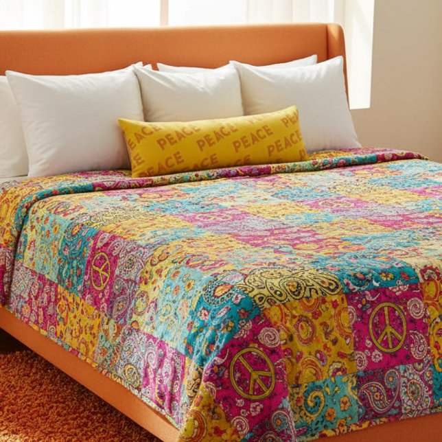 Retro Peace Body Pillow Kroppskudde (Skapare uppladdad)