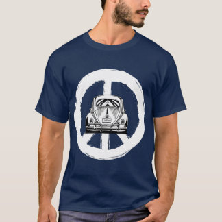 Retro Peace Car Buggy Kryp Auto California Kärlek T Shirt