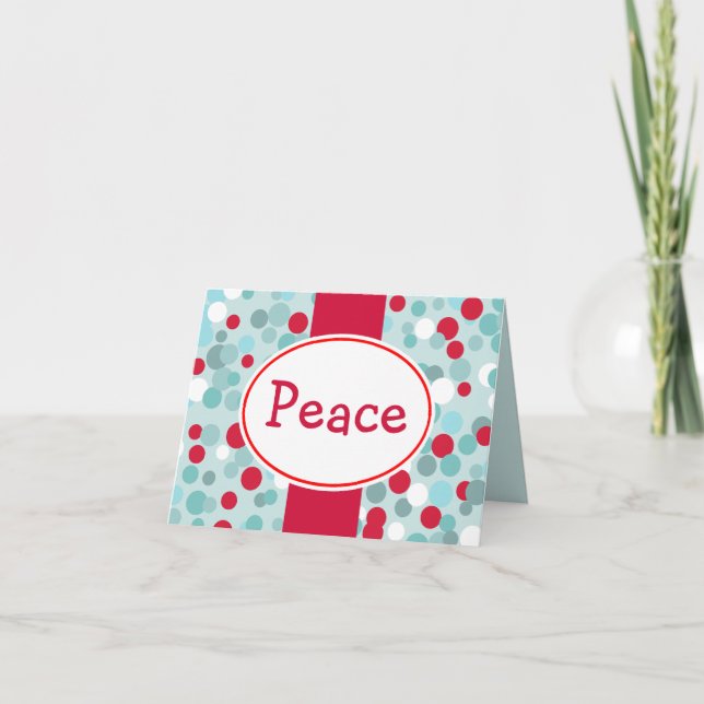 Retro Peace Helgdag-kort Helgkort (Framsida)