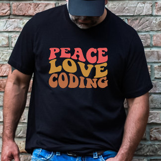 Retro Peace Kärlek-kodning T Shirt