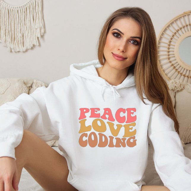 Retro Peace Kärlek-kodning T Shirt (Skapare uppladdad)