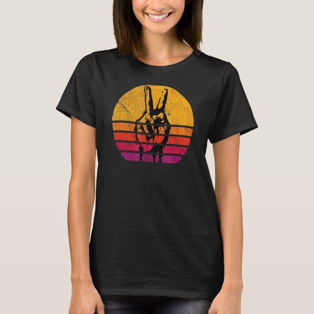 Retro Peace Shirt Kärlek 60:s 70:e Hippie Inspired T (Framsida)