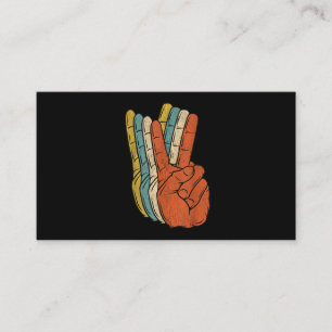 Retro Peace Vintage 60:s 70:e Hippie Visitkort