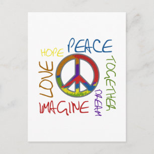 Retro Peace Vykort