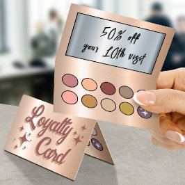 Retro Peach eyeshadow-palettförmånskort Visitkort